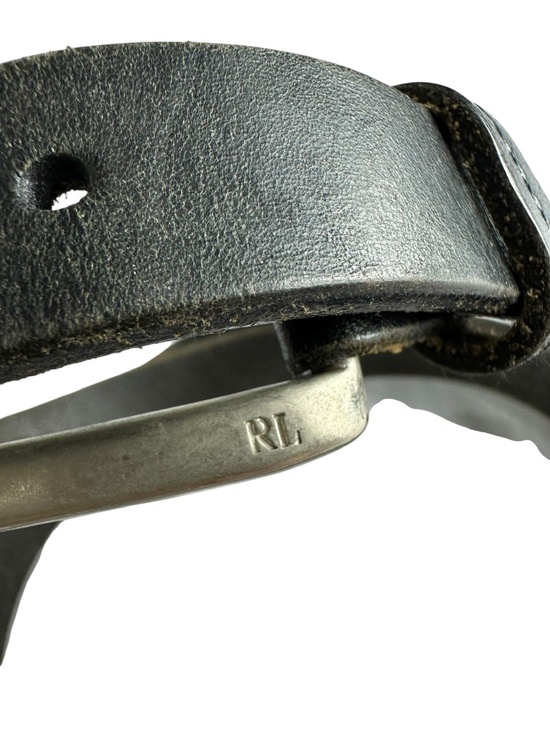 Genuine Vintage POLO Ralph Lauren Black Belt Leather Unisex Dress Belt 90s M main image 10